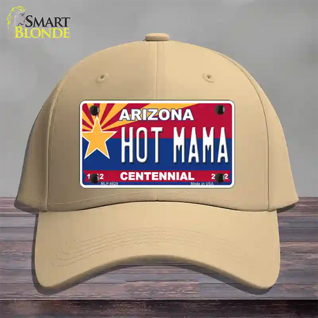 Arizona Centennial Hot Mama Novelty License Plate Hat Cotton / Khaki