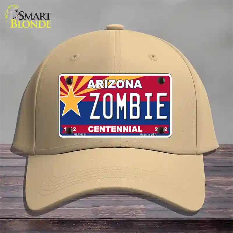 Arizona Centennial Zombie Novelty License Plate Hat Cotton / Khaki