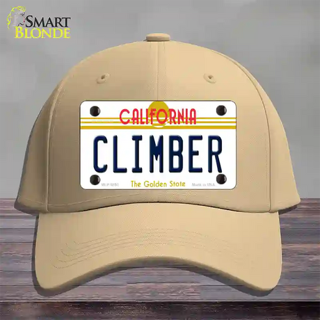 Climber California Novelty License Plate Hat Cotton / Khaki