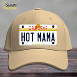 Hot Mama California Novelty License Plate Hat Cotton / Khaki