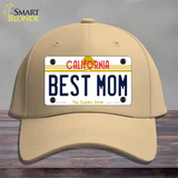 Best Mom California Novelty License Plate Hat Cotton / Khaki