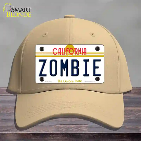 Zombie California Novelty License Plate Hat Cotton / Khaki