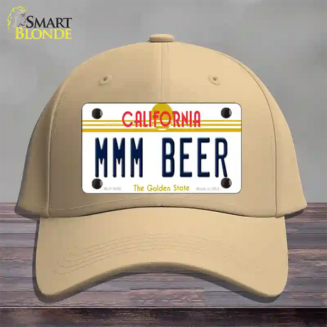 MMM Beer California Novelty License Plate Hat Cotton / Khaki