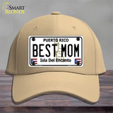 Best Mom Puerto Rico Novelty License Plate Hat Cotton / Khaki