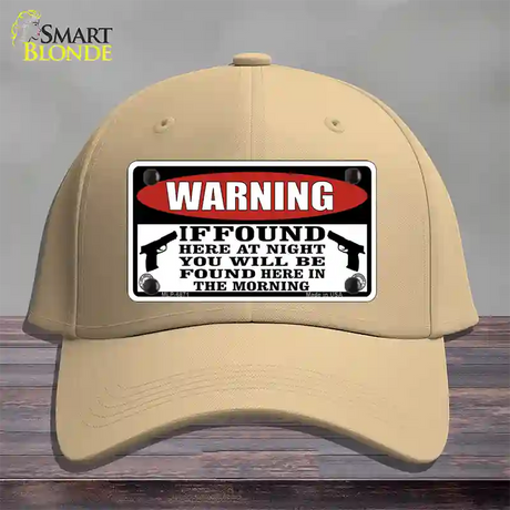 Warning If Found Novelty License Plate Hat Cotton / Khaki