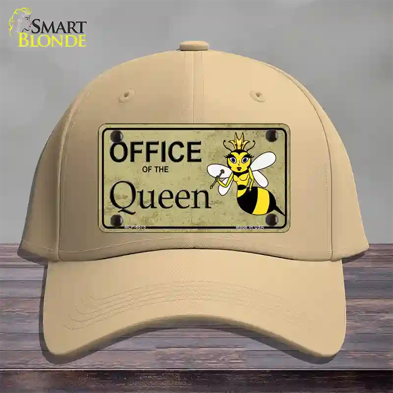 Office Of Queen Bee Novelty License Plate Hat Cotton / Khaki