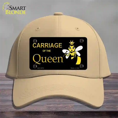 Carriage Of Queen Bee Novelty License Plate Hat Cotton / Khaki