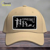 Zombie Family Black Novelty License Plate Hat Cotton / Khaki