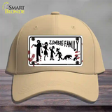 Zombie Family White Novelty License Plate Hat Cotton / Khaki