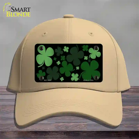 Clovers Novelty License Plate Hat Cotton / Khaki