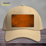 Orange Oil Rubbed Solid Novelty License Plate Hat Cotton / Khaki