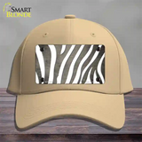 Tan White Zebra Oil Rubbed Novelty License Plate Hat Cotton / Khaki