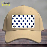 Blue White Dots Oil Rubbed Novelty License Plate Hat Cotton / Khaki