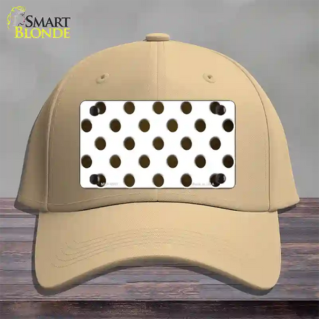 Brown White Dots Oil Rubbed Novelty License Plate Hat Cotton / Khaki