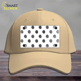 Black White Dots Oil Rubbed Novelty License Plate Hat Cotton / Khaki