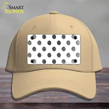 Black White Dots Oil Rubbed Novelty License Plate Hat Cotton / Khaki