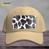 Black White Giraffe Oil Rubbed Novelty License Plate Hat Cotton / Khaki