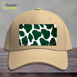 Green White Giraffe Oil Rubbed Novelty License Plate Hat Cotton / Khaki