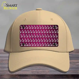 Pink White Anchor Oil Rubbed Novelty License Plate Hat Cotton / Khaki