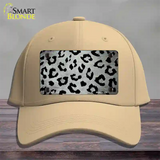 White Black Cheetah Oil Rubbed Novelty License Plate Hat Cotton / Khaki