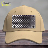 Black White Small Dots Oil Rubbed Novelty License Plate Hat Cotton / Khaki