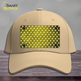 Yellow White Small Dots Oil Rubbed Novelty License Plate Hat Cotton / Khaki