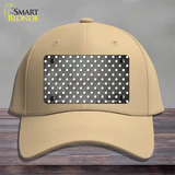 Gray White Small Dots Oil Rubbed Novelty License Plate Hat Cotton / Khaki