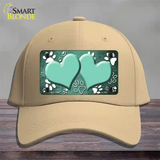 Paw Heart Mint White Novelty License Plate Hat Cotton / Khaki