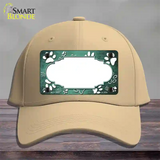 Paw Scallop Mint White Novelty License Plate Hat Cotton / Khaki