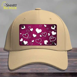 Pink White Love Oil Rubbed Novelty License Plate Hat Cotton / Khaki