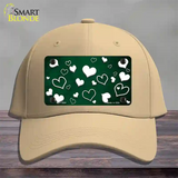 Green White Love Oil Rubbed Novelty License Plate Hat Cotton / Khaki