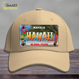 Hawaii State Novelty License Plate Hat Cotton / Khaki