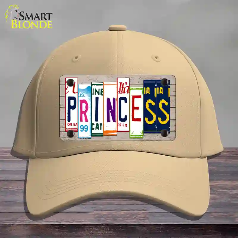 Princess License Plate Art Wood Novelty License Plate Hat Cotton / Khaki