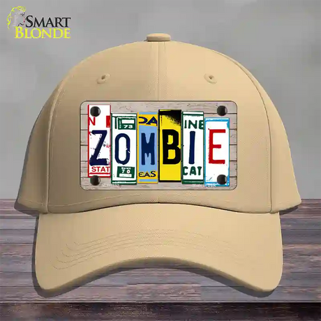 Zombie License Plate Art Wood Novelty License Plate Hat Cotton / Khaki