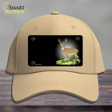 Deer Offset Novelty License Plate Hat Cotton / Khaki