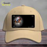 Horse Racing Offset Novelty License Plate Hat Cotton / Khaki