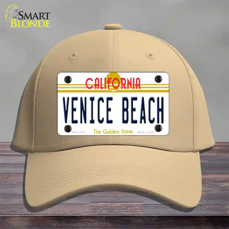 Venice Beach California Novelty License Plate Hat Cotton / Khaki