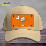 South Carolina Flag Orange Novelty License Plate Hat Cotton / Khaki