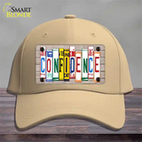 Confidence Wood License Plate Art Novelty License Plate Hat Cotton / Khaki