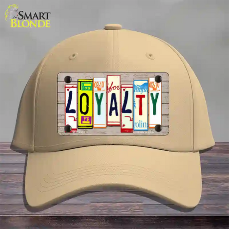 Loyalty Wood License Plate Art Novelty License Plate Hat Cotton / Khaki