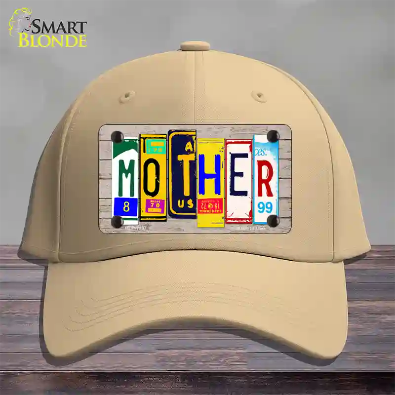 Mother Wood License Plate Art Novelty License Plate Hat Cotton / Khaki