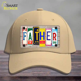 Father Wood License Plate Art Novelty License Plate Hat Cotton / Khaki