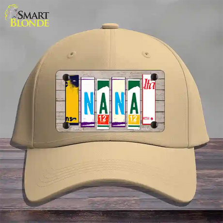 Nana Wood License Plate Art Novelty License Plate Hat Cotton / Khaki