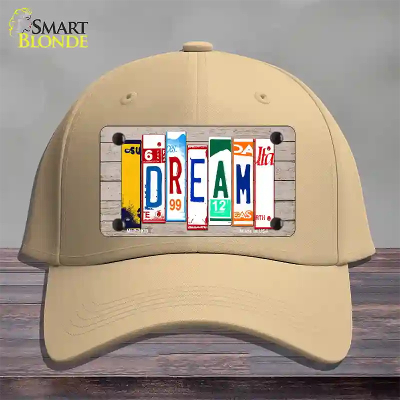 Dream Wood License Plate Art Novelty License Plate Hat Cotton / Khaki