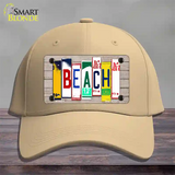 Beach Wood License Plate Art Novelty License Plate Hat Cotton / Khaki