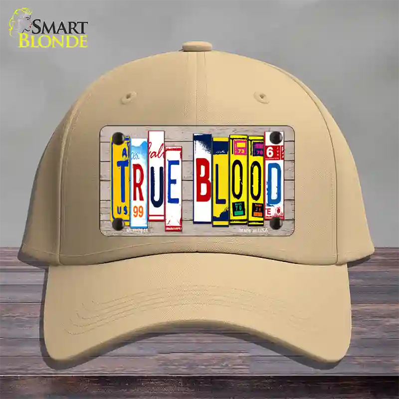 True Blood Wood License Plate Art Novelty License Plate Hat Cotton / Khaki