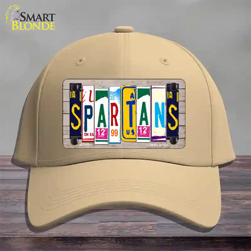 Spartans Wood License Plate Art Novelty License Plate Hat Cotton / Khaki