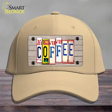 Coffee Wood License Plate Art Novelty License Plate Hat Cotton / Khaki