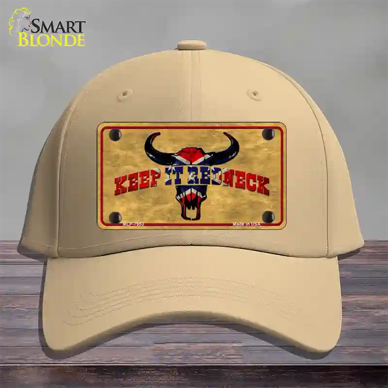 Keep It Redneck Novelty License Plate Hat Cotton / Khaki