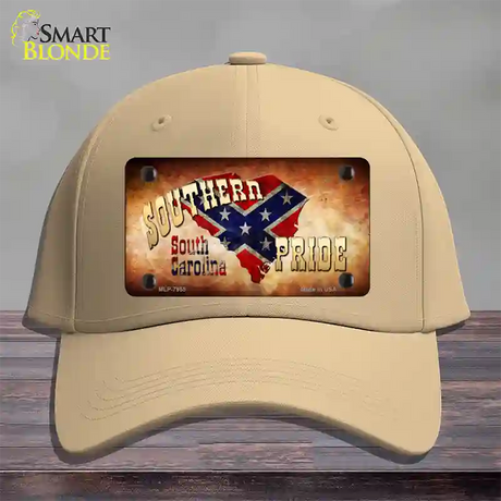 Southern Pride South Carolina Novelty License Plate Hat Cotton / Khaki